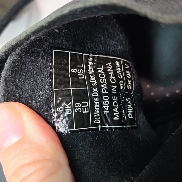 Dr.Martens Women 1460 Black Leather Motp High Top Lace-Up Boots Shoes Sz 8 - Picture 14 of 14